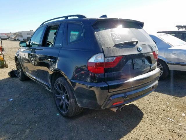 WBXPC93419WJ26132 - 2009 BMW X3 XDRIVE3 BLACK photo 3