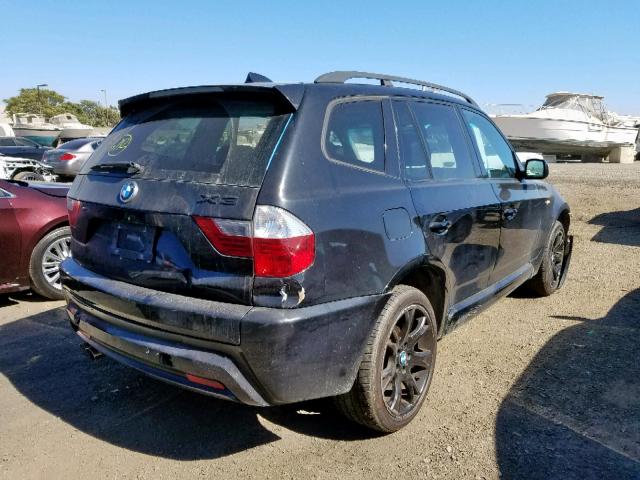 WBXPC93419WJ26132 - 2009 BMW X3 XDRIVE3 BLACK photo 4