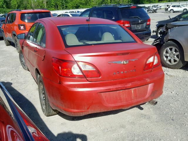 1C3LC46K78N157998 - 2008 CHRYSLER SEBRING LX RED photo 3