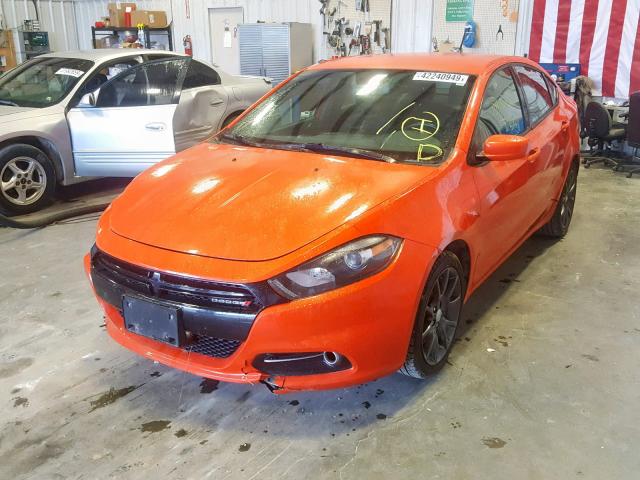 1C3CDFBB2FD301071 - 2015 DODGE DART SXT ORANGE photo 2