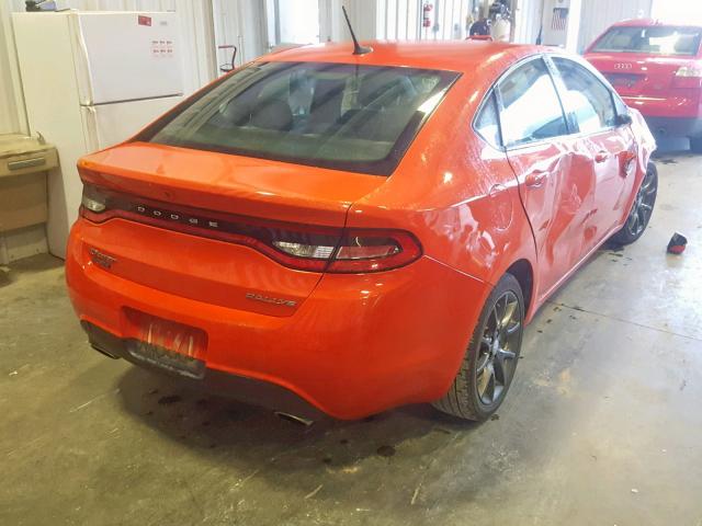 1C3CDFBB2FD301071 - 2015 DODGE DART SXT ORANGE photo 4