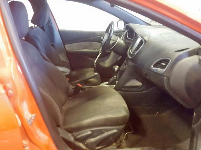 1C3CDFBB2FD301071 - 2015 DODGE DART SXT ORANGE photo 5