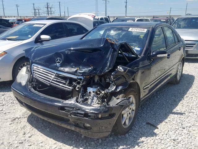 WDBRF61J23F314359 - 2003 MERCEDES-BENZ C 240 BLACK photo 2