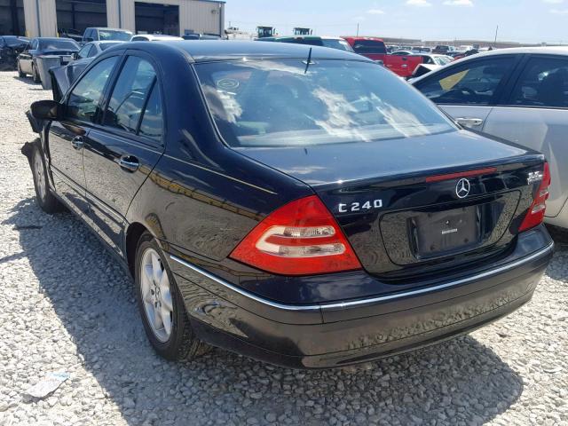 WDBRF61J23F314359 - 2003 MERCEDES-BENZ C 240 BLACK photo 3