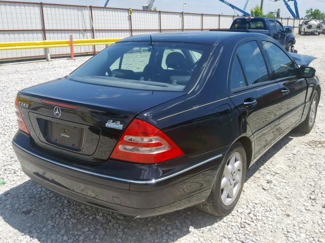 WDBRF61J23F314359 - 2003 MERCEDES-BENZ C 240 BLACK photo 4