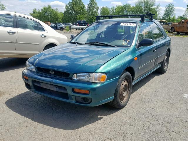 JF1GF4353YH802427 - 2000 SUBARU IMPREZA L GREEN photo 2