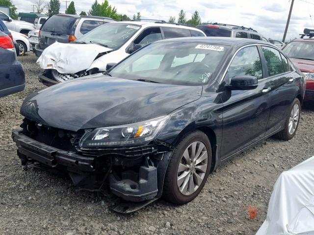 1HGCR2F84EA074780 - 2014 HONDA ACCORD EXL BLACK photo 2