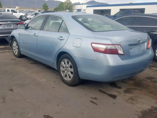 4T1BB46K38U057652 - 2008 TOYOTA CAMRY HYBR BLUE photo 3