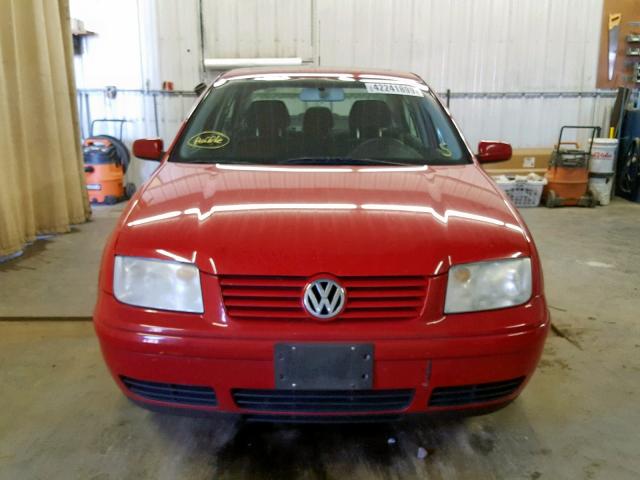 3VWSB69M72M175662 - 2002 VOLKSWAGEN JETTA GLS RED photo 9