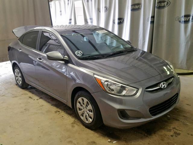 KMHCT4AE5GU006333 - 2016 HYUNDAI ACCENT SE GRAY photo 1