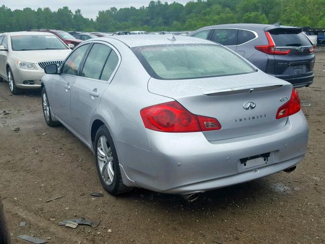 JN1CV6AR1BM404535 - 2011 INFINITI G37 SILVER photo 3