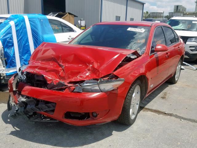 2G1WD58C889187718 - 2008 CHEVROLET IMPALA SUP RED photo 2