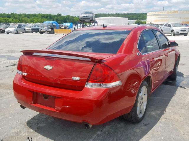 2G1WD58C889187718 - 2008 CHEVROLET IMPALA SUP RED photo 4