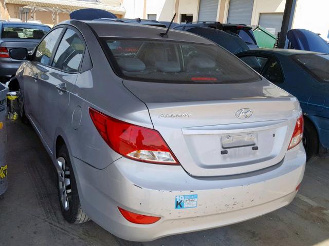 KMHCT4AEXGU074448 - 2016 HYUNDAI ACCENT SE SILVER photo 3