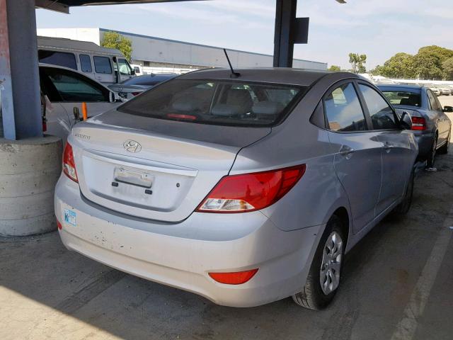 KMHCT4AEXGU074448 - 2016 HYUNDAI ACCENT SE SILVER photo 4