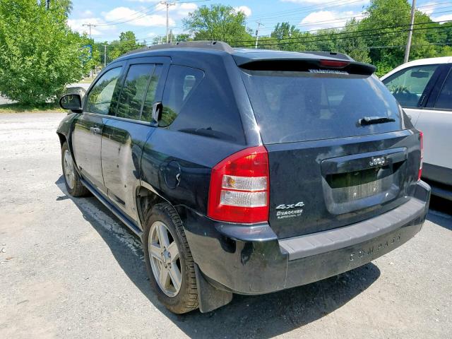 1J8FF47W07D286261 - 2007 JEEP COMPASS BLACK photo 3