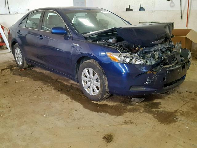 JTNBB46K093050343 - 2009 TOYOTA CAMRY HYBR BLUE photo 1