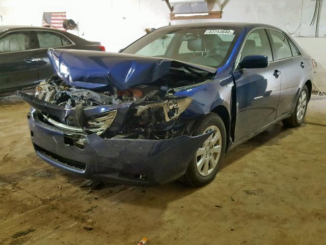 JTNBB46K093050343 - 2009 TOYOTA CAMRY HYBR BLUE photo 2