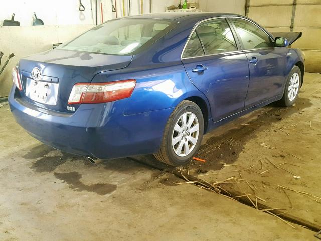 JTNBB46K093050343 - 2009 TOYOTA CAMRY HYBR BLUE photo 4