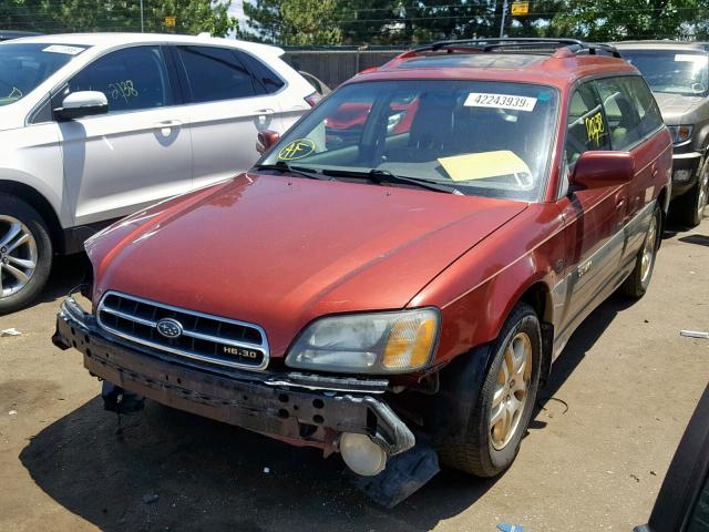 4S3BH806627624108 - 2002 SUBARU LEGACY OUT BURGUNDY photo 2