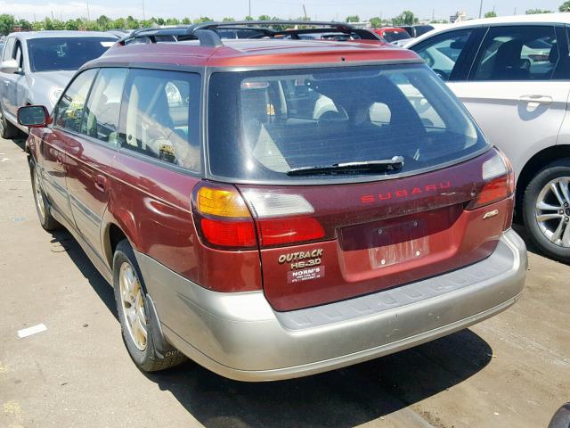 4S3BH806627624108 - 2002 SUBARU LEGACY OUT BURGUNDY photo 3