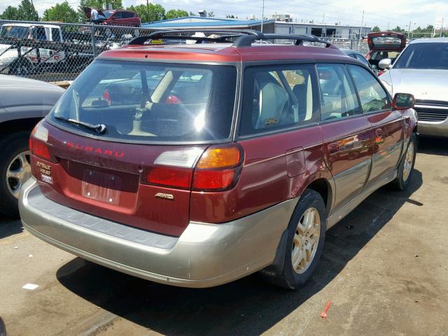 4S3BH806627624108 - 2002 SUBARU LEGACY OUT BURGUNDY photo 4