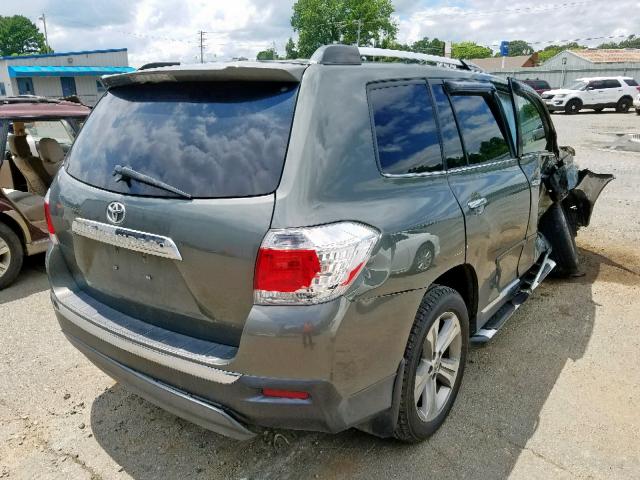 5TDYK3EH7BS036670 - 2011 TOYOTA HIGHLANDER GREEN photo 4