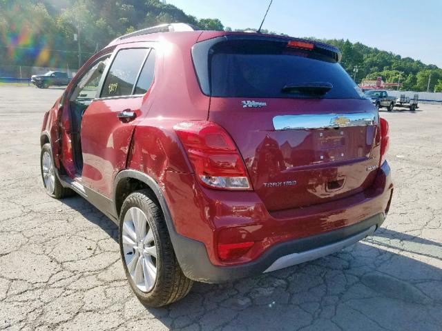 3GNCJRSB1KL193446 - 2019 CHEVROLET TRAX PREMI RED photo 3