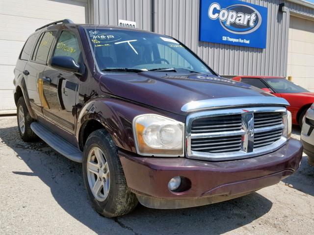 1D4HB48N54F200091 - 2004 DODGE DURANGO SL BURGUNDY photo 1