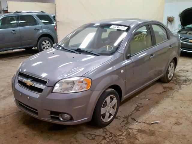 KL1TG55658B261263 - 2008 CHEVROLET AVEO LT GRAY photo 2