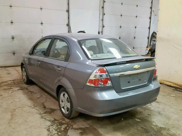 KL1TG55658B261263 - 2008 CHEVROLET AVEO LT GRAY photo 3