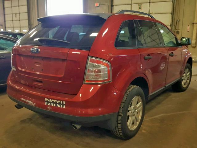 2FMDK36C59BA54206 - 2009 FORD EDGE SE RED photo 4