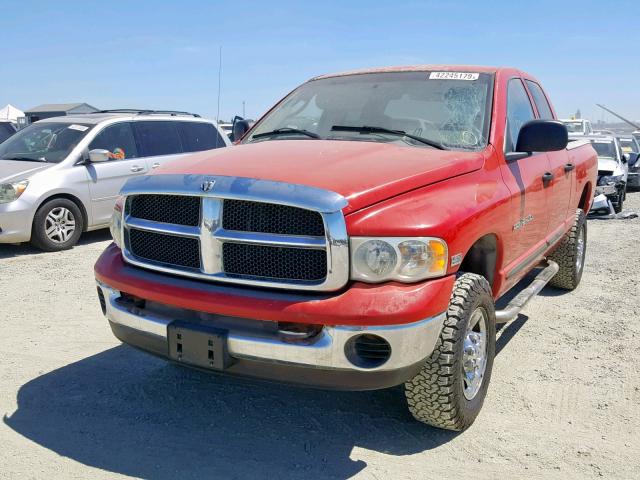 1D7KU28D53J637714 - 2003 DODGE RAM 2500 S წითელი ფოტო 2