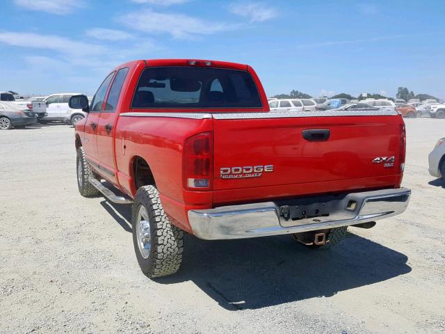 1D7KU28D53J637714 - 2003 DODGE RAM 2500 S წითელი ფოტო 3