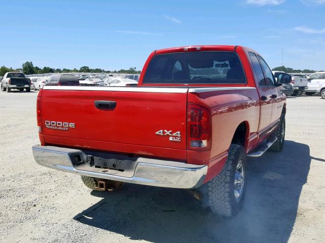 1D7KU28D53J637714 - 2003 DODGE RAM 2500 S წითელი ფოტო 4