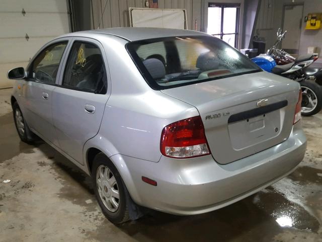 KL1TJ52614B270350 - 2004 CHEVROLET AVEO LS SILVER photo 3