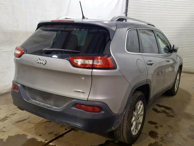 1C4PJMCB8EW266631 - 2014 JEEP CHEROKEE L SILVER photo 4