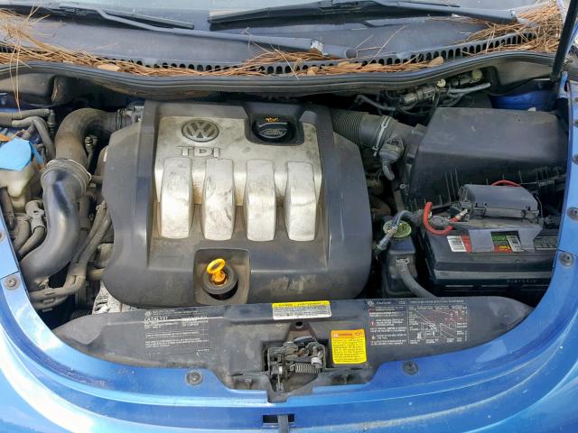 3VWCR31C45M405874 - 2005 VOLKSWAGEN NEW BEETLE BLUE photo 7