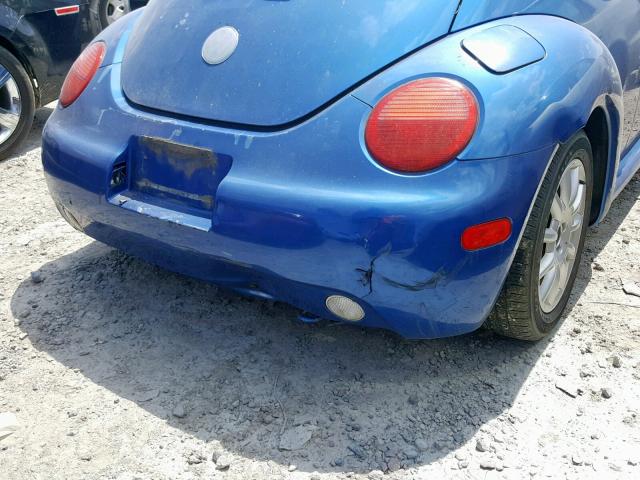 3VWCR31C45M405874 - 2005 VOLKSWAGEN NEW BEETLE BLUE photo 9