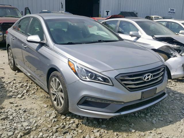 5NPE34AF8FH080876 - 2015 HYUNDAI SONATA SPO SILVER photo 1