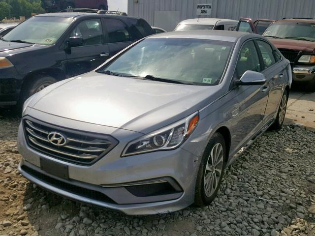 5NPE34AF8FH080876 - 2015 HYUNDAI SONATA SPO SILVER photo 2