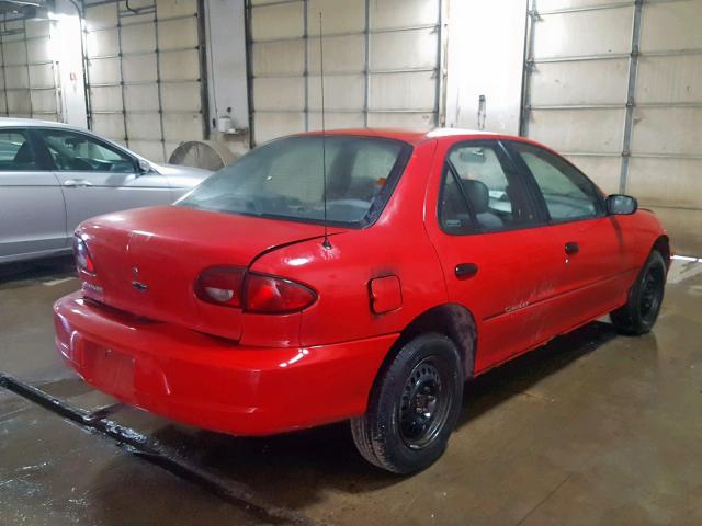 1G1JC524517113470 - 2001 CHEVROLET CAVALIER B RED photo 4