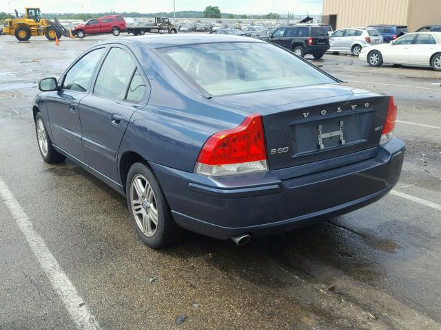 YV1RS592592727441 - 2009 VOLVO S60 2.5T BLUE photo 3