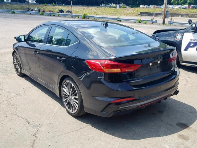 KMHD04LB3JU724292 - 2018 HYUNDAI ELANTRA SP BLACK photo 3