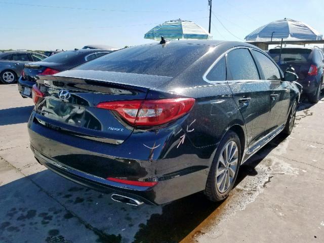 5NPE34AF6FH227535 - 2015 HYUNDAI SONATA SPO BLACK photo 4