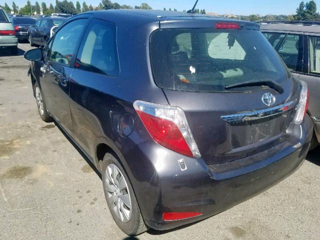 JTDJTUD33ED574566 - 2014 TOYOTA YARIS GRAY photo 3