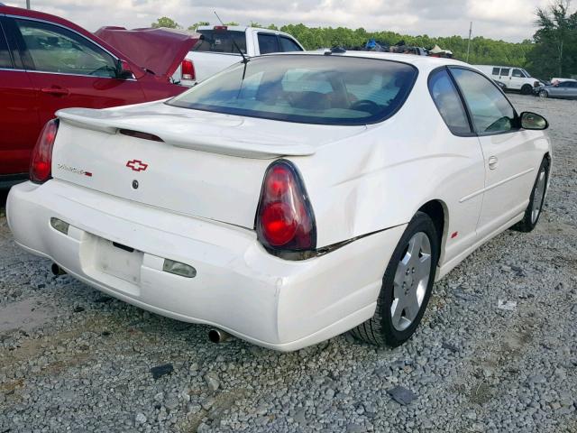 2G1WX15K849129095 - 2004 CHEVROLET MONTE CARL WHITE photo 4