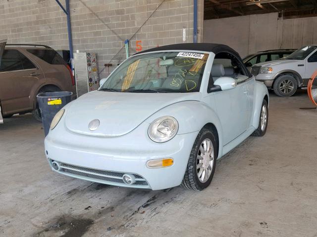 3VWCM31Y55M312999 - 2005 VOLKSWAGEN NEW BEETLE ლურჯი ფოტო 2