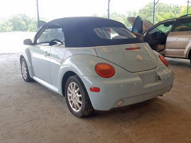 3VWCM31Y55M312999 - 2005 VOLKSWAGEN NEW BEETLE ლურჯი ფოტო 3