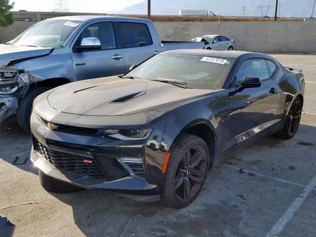 1G1FH1R76J0116094 - 2018 CHEVROLET CAMARO SS BLACK photo 2